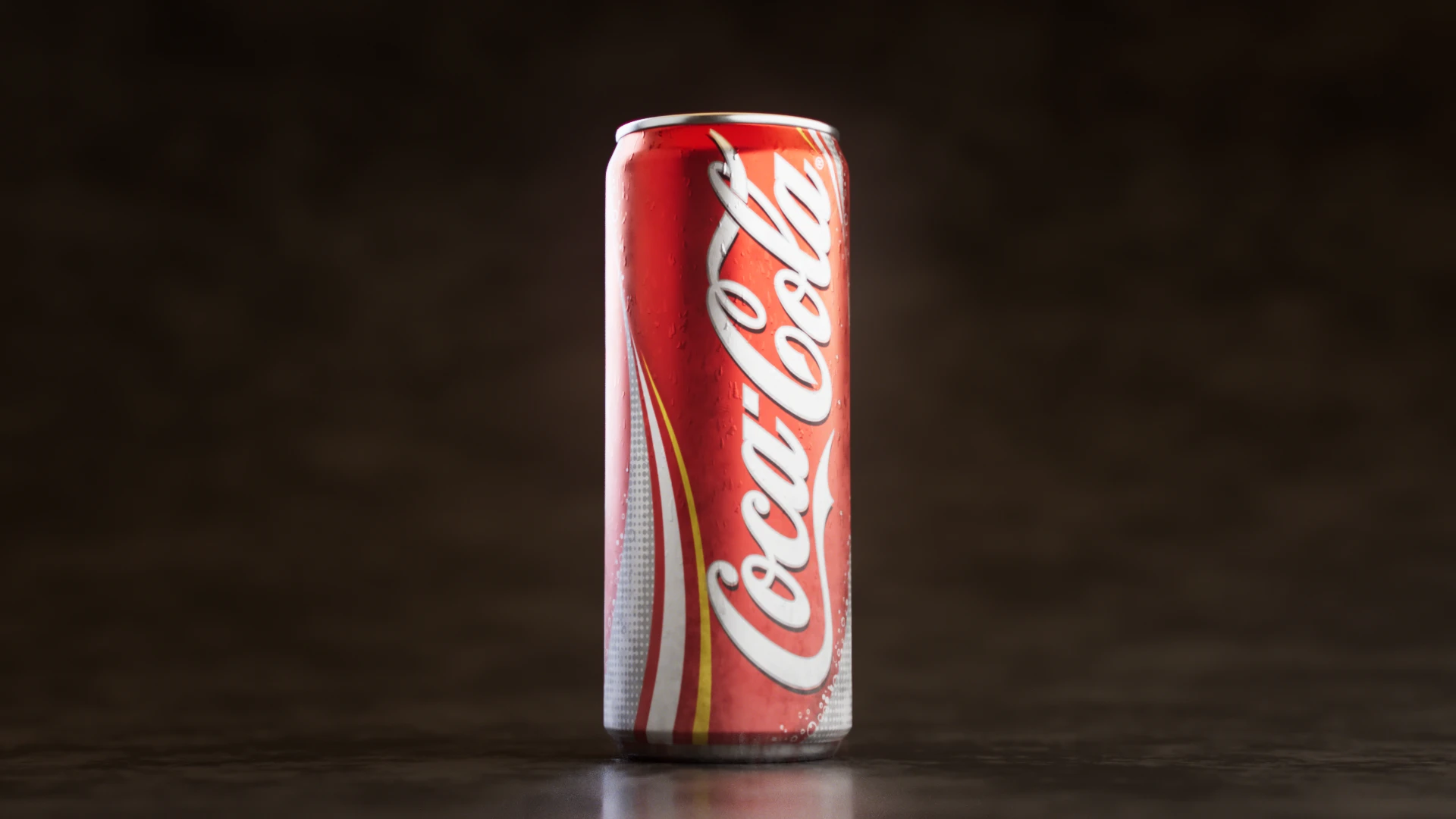 Soda can with shard bloom FX — product spot render